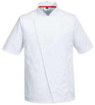 Portwest C739 rövid ujjú szakácskabát szellőző háttal (C739WHRS)