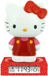 Kids Licensing Hello Kitty Red 3D éjszakai lámpa és ébresztőóra (EWA50198HK)