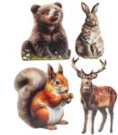  Nyomtatott dekorkarton - Őszi állatos válogatás (mókussal) 4db