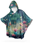 Takoy Panel szabásmintával 116-140-es méretű gyerek esőkabáthoz Iris - vöröshajú lány egy nagy virág alatt