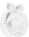  Elsőáldozási meghívók kereszttel, ágakkal és virágokkal, fehér (1 pkt / 10 db. ) (ZPK1)