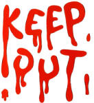  Gél ablakmatricák Keep Out, piros (NNO3)