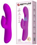 Pretty Love Vibrator Pretty Love Anthony, 12 Moduri Vibratii, 12 Moduri Suctiune, Silicon, USB, Mov, 19 cm Vibrator