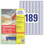 Avery Etikett címke, 25, 4x10mm, univerzális, 65 lap, 189 címke/lap Avery, fehér (L4731REV-65) - officefirst