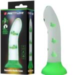 Pretty Love Dildo Romantic Randezvous, Luminous Silicone, Verde, 17 cm