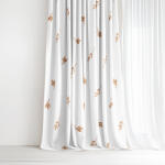 Goldea pamut drapéria - barna őszi levelek 240x150 cm