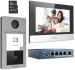 Hikvision KIT videointerfon pentru o familieWi-Fi 2.4Ghzmonitor 7 inch (SGS-DS-KIS604-S)