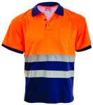 ENERGO Tricou polo reflectorizant road portocaliu/bleumarin bumbac/poliester marimea M (SGS-TRN- 985505)