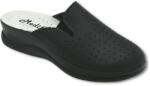 MediSab Saboti medicali anatomici ultra lejeri, piele naturala, culoare negru cu elastic, unisex 39