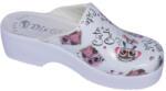 Dijana Saboti medicali anatomici cu platforma , design figurine, piele ecologice, culoare alba-04 41