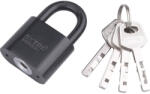  EXTOL PREMIUM lakat, vas, fekete, 4db kulcs; 40mm, edzett acél kengyel, szárátmérő: 7 mm