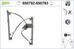 VALEO Mecanism actionare geam VALEO 850792 (850792)