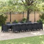 vidaXL Градинска маса Антрацит 400 x 100 x 73 см полиратан (3378528)