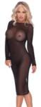 Cottelli Collection Rochie transparentă până la genunchi cu mâneci lungi Cottelli PARTY - L