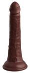 KING COCK Pipedream King Cock Elite 7 Dildo din Silicon cu Densitate Duală Maro Dildo