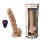 SilexD Model 1 Vibrator Premium din Silicon cu Densitate Duală 8" Culoarea Pielii + telecomandă Vibrator