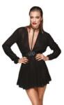 Noir Handmade Rochie Mini din Șifon Noir Handmade cu Choker F150 - S
