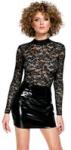 Black Level Rochie din vinil Black Level cu dantelă - M