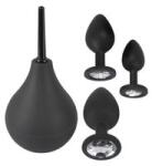 ORION Set anal Black Velvets cu duș din silicon
