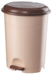 PLANET Szemeteskuka pedálos műanyag 6 literes barna UP124 (UP124) - iroda-ellatas