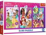 Trefl Disney Princess 3x80 db-os (34884)