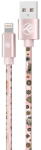 Tellur Cablu Graffiti Tellur USB to Lightning, 3A, 1m, roz (TLL155621) - vexio