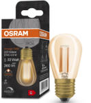 OSRAM E27 LED 4, 8W, 360 lm, 2200 K, candlelight, dimmelhető, arany színű színű üveg-30 W izzó helyett - Vintage 1906 DIM Classic Edison Gold filament (4058075779945)