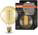 OSRAM E27 LED 5, 8W, 470 lm, 2200 K, candlelight, dimmelhető, arany színű színű üveg-40 W izzó helyett - Vintage 1906 DIM Classic Globe125 Gold filament (4058075761797)