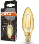 OSRAM E14 LED gyertya, 1, 5W, 120 lm, 2400 K, candlelight, arany színű színű üveg-10 W izzó helyett - Vintage 1906 Classic B filament (4099854091599)