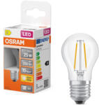 OSRAM E27 LED kisgömb, 1, 8W, 250 lm, 2700 K, melegfehér, áttetsző üveg-25 W izzó helyett - Superstar Classic P filament (4099854467509)