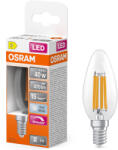 OSRAM E14 LED gyertya, 3, 4W, 470 lm, 4000 K, hidegfehér, dimmelhető, áttetsző üveg-40 W izzó helyett - Superstar Classic B filament (4099854445675)
