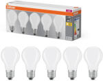 OSRAM E27 LED 7W, 806 lm, 2700 K, melegfehér, opál üveg-60 W normál izzó helyett, 5 darabos - Base Classic A (4058075090620)