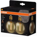 OSRAM E27 LED 7, 2W, 806 lm, 2400 K, candlelight, dimmelhető, arany színű színű üveg-60 W izzó helyett, 2 darabos - Vintage 1906 DIM Classic Globe Gold filament (4099854137808)