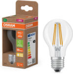 OSRAM E27 LED 3, 8W, 806 lm, 2700 K, melegfehér, áttetsző üveg-60 W normál izzó helyett - Superstar+ Classic A filament (4099854236754)