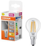 OSRAM E14 LED kisgömb, 3, 4W, 470 lm, 2700 K, melegfehér, áttetsző üveg-40 W izzó helyett - Superstar Classic P filament (4099854468759)
