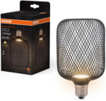 OSRAM E27 LED 3, 5W, 300 lm, 2700 K, melegfehér, opál, fekete műanyag-25 W izzó helyett - Decor LED Flat Square (4058075840140)