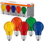 OSRAM E27 dekor LED 2, 5W színes üveg, 5 darabos -Star Decor Classic A (4058075058460)