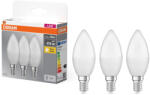 OSRAM E14 LED gyertya, 4, 9W, 470 lm, 2700 K, melegfehér, opál műanyag-40 W izzó helyett, 3 darabos - Base Classic B (4099854047091)