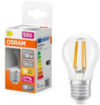 OSRAM E27 LED kisgömb, 3, 4W, 470 lm, 2700 K, melegfehér, dimmelhető, áttetsző üveg-40 W izzó helyett - Superstar Classic P filament (4099854443947)