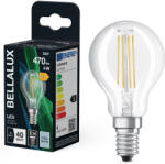 Bellalux E14 LED kisgömb, 4W, 470 lm, 4000 K, hidegfehér, áttetsző üveg-40 W izzó helyett - Classic P filament (4058075592278)