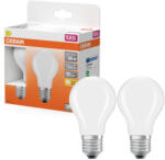 OSRAM E27 LED 3, 4W, 470 lm, 2700 K, melegfehér, opál üveg-40 W normál izzó helyett, 2 darabos - Star Classic A (4099854468353)