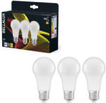 Bellalux E27 LED, 13W, 1521 lm, 2700 K, melegfehér, opál műanyag-100 W normál izzó helyett, 3 darabos - Classic A (4058075595583)