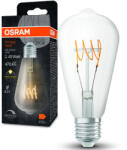 OSRAM E27 LED 4, 8W, 470 lm, 2700 K, melegfehér, dimmelhető, áttetsző üveg-40 W izzó helyett - Vintage 1906 DIM Classic Edison filament (4099854075667)