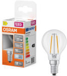 OSRAM E14 LED kisgömb, 1, 8W, 250 lm, 4000 K, hidegfehér, áttetsző üveg-25 W izzó helyett - Superstar Classic P filament (4099854467165)