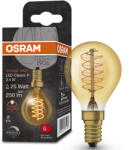 OSRAM E14 LED kisgömb, 3, 4W, 250 lm, 2200 K, candlelight, dimmelhető, arany színű színű üveg-25 W izzó helyett - Vintage 1906 DIM Classic P Gold filament (4058075761438)