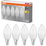 OSRAM E14 LED gyertya, 4, 9W, 470 lm, 2700 K, melegfehér, opál műanyag-40 W izzó helyett, 5 darabos - Base Classic B (4058075184411)