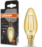 OSRAM E14 LED gyertya, 2, 5W, 220 lm, 2400 K, candlelight, arany színű színű üveg-20 W izzó helyett - Vintage 1906 Classic B filament (4099854091575)