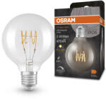 OSRAM E27 LED 4, 8W, 470 lm, 2700 K, melegfehér, dimmelhető, áttetsző üveg-40 W izzó helyett - Vintage 1906 DIM Classic Globe filament (4099854075704)