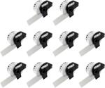 AIMO Set 10 role etichete continue compatibile Brother DK-22225, 38 mm 30, 48 m, pentru organizare, identificare si etichetare profesionala (BHADK22225P10)