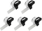 AIMO Set 5 role etichete continue compatibile Brother DK-22225, 38 mm 30, 48 m, pentru organizare, identificare si etichetare profesionala (BHADK22225P5)